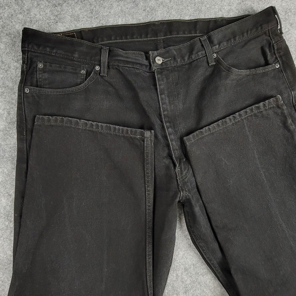 Levis 505 Regular Fit Black Denim Jeans‎ Mens W46 L29 Straight Leg 04505-0260